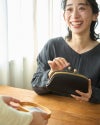 「ドロップツリー木玉 ロング がま口 ウォレット」