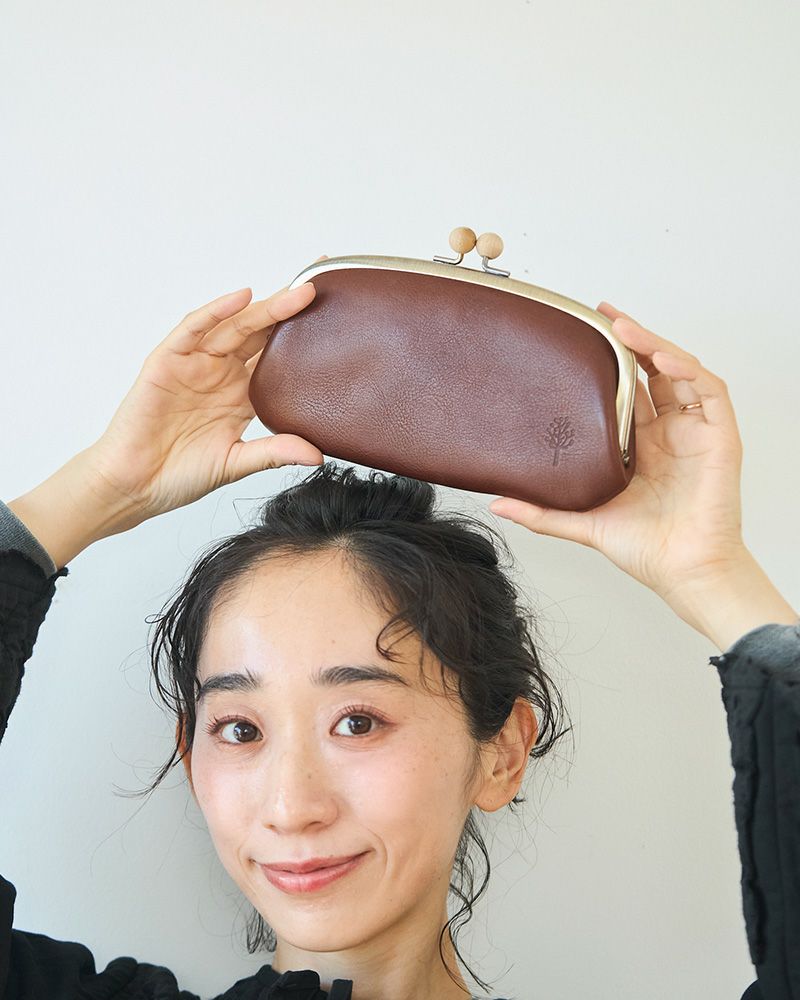 「ドロップツリー木玉 ロング がま口 ウォレット」